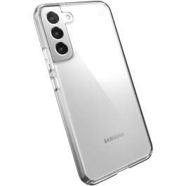 Speck Presidio Perfect-clear Funda para Samsung Galaxy S22 Plus - Protección contra caídas de 4 metros, Antimicrobiana, Transparente, Carga Inalámbrica Qi