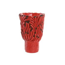 DKD Home Decor Jarrón de Cemento Rojo Tropical Colección Chilis25 con Diseño Guindillas y Pimientos 18x18x26 cm Pack 4 Unidades Precio: 62.68999957. SKU: B12X5HFYBP