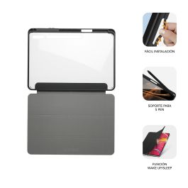 SUBBLIM SUBCST-5SC510 Funda para Tablet Samsung Galaxy Tab S9+/S9 FE+ 12.4" (31.5 cm) Folio Negro Transparente con Slot S Pen