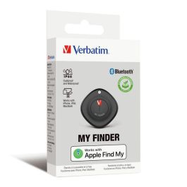 Verbatim MYF-01 My Finder Localizador Bluetooth para Apple Buscar Mi App - Compatible iPhone, iPad, MacBook - Negro 1 unidad