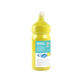 Liderpapel Tempera escolar Liquida 1000 ml Amarillo Limon Superlavable