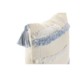 DKD Home Decor Cojín Urban Blanco Azul 45 x 45 cm (2 Unidades)