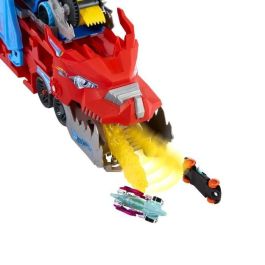 Hot Wheels Vehículo City Dragón Transportador con 2 Coches para Niños +4 Años