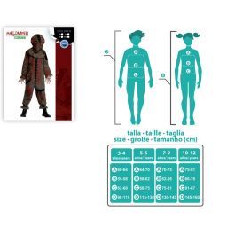 Disfraz Muñeco Vudú Halloween para Niño 7-9 Años, Mono Gris con Máscara, Parches y Manchas de Sangre - Polyester
