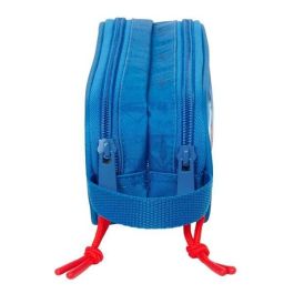 Safta Bolso Estuche Portatodo Escolar Doble Superman con dos Cremalleras 80x60x210 mm