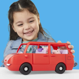 Hasbro Peppa Pig El Gran Coche Familiar HASG05415L0 Set con Vehículo y 2 Figuras para Niños de 3 Años en Adelante