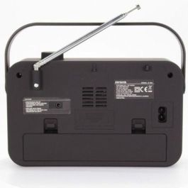 Aiwa R-190RD Radio Portátil Analógica 2W FM/MW con Alimentación Dual (Red y Pilas), Roja, Asa de Transporte y Toma de Auriculares 3.5mm