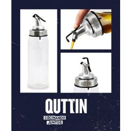 Aceitera de vidrio 250 ml con tapón Qutt - Inde (12 Unidades) Aceitera de vidrio 250 ml con tapón Qutt - Inde (12 Unidades)
