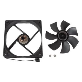 Unyka Ventilador Caja 80x80x25 mm 4 Pines, Rodamiento de Doble Bola, 900-2000 RPM, 24.86 CFM, 22.5 dB, para Servidor/PC, Negro