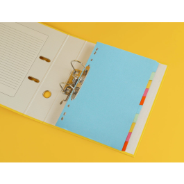 Q-connect Separadores DIN A4 Multitaladro Cartulina, Juego de 10 Unidades, Pestañas Colores Pastel