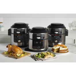 Ninja OL750EU Olla Eléctrica Multifunción 14 en 1 7.5L SmartLid Multi Cooker Foodi MAX, Cocina a Presión y Freidora de Aire