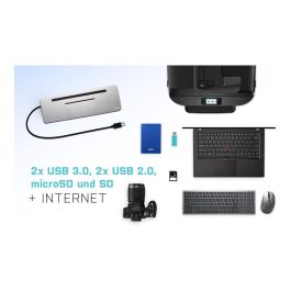 Hub USB i-Tec C31FLATPRO100 Gris