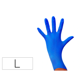 Guantes de Nitrilo Desechable Sensitive Sin Polvo Talla L Grande Color Azul Caja de 100 Unidades Precio: 4.79000038. SKU: B1794HVCGV
