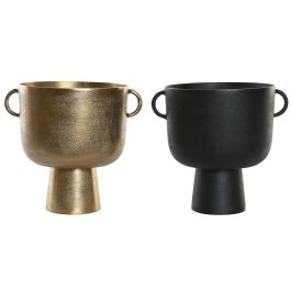 Jarron Moderno DKD Home Decor Negro Dorado 29 x 33 x 36 cm (2 Unidades) Precio: 147.8899994. SKU: S3043823