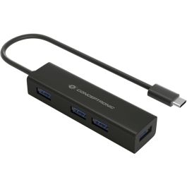 Conceptronic HUBBIES07B Hub USB Tipo C con 4 Puertos USB 3.0 de Aluminio Negro Precio: 20.89000023. SKU: B1AFF2PABH