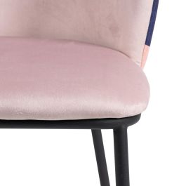 Silla Abstracto Rosa Palo Tejido-Metal 58 X 52 X 77 cm