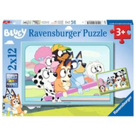 Ravensburger Puzzle Infantil Doble Bluey - 2 Puzzles de 12 Piezas cada uno | Edad 3+ Años