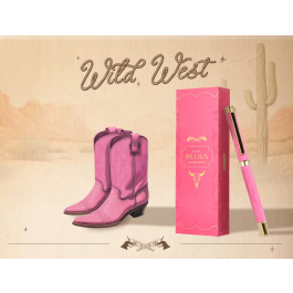 Belius Roller Wild West Aluminio Rosa Dorado Tinta Negra Caja Diseño
