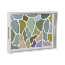 DKD Home Decor Bandeja Guell Moderno Blanco Multicolor MDF 30 x 5 x 40 cm (4 Unidades) Precio: 38.50000022. SKU: B1GH8YVN3X