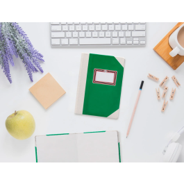 Fernandes Libro cartoné cosido Din A5+ Liso 50 hojas 100 gr Verde