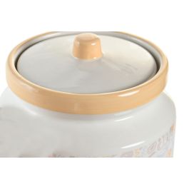 Bote DKD Home Decor 15 x 15 x 21 cm Blanco Amarillo Dolomita Shabby Chic Bote DKD Home Decor 15 x 15 x 21 cm Blanco Amarillo Dolomita Shabby Chic