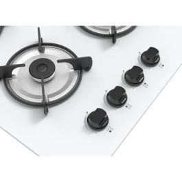 Continental Edison CECTG4VW1 Tabla 4 fuegos Gas Vidrio Blanco