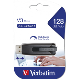Verbatim V3 Store N Go Pendrive 128 GB USB 3.2 Retráctil Negro Super Speed Precio: 13.6900005. SKU: S8419708