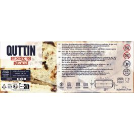 Quttin Molde Rectangular Vidrio Hondo 28.2x11.6x7.7 cm, 784g (6 Unidades)