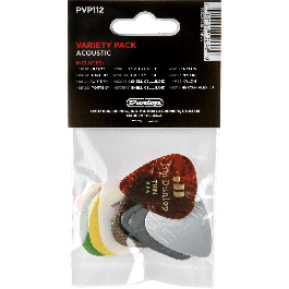 Dunlop Púas Pack Variety Acoustic Guitarra - Paquete de 12 Unidades Surtidas