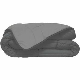 POYET MOTTE HUDSON Edredón Ligero de Microfibra con Relleno Siliconado 200g/m² 140x200cm Acero y Plata Oeko-Tex STOPFLAM