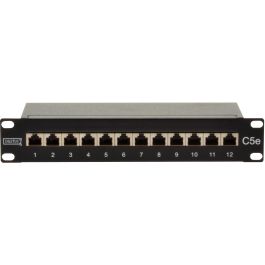 Digitus Patchpanel 12 Puertos Cat5e Apantallado RJ-45 Negro 1U Montaje en Bastidor EIA/TIA 568 ISO/IEC DIS 11801