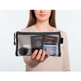 Liderpapel Bolsa Zipper Bag Multiusos Poliester Transpirable Ticket 230x115 mm Negro