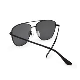 Hawkers Gafas de Sol LAX Negro Montura Metal Doble Puente Aviador Mujer Hombre