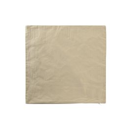 DKD Home Decor Funda de Cojín de Polyester y Algodón Beige 50 x 50 cm con Cremallera Oculta