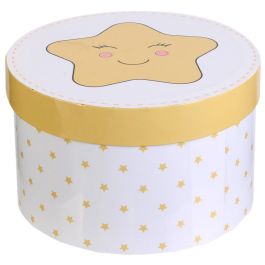 Home Deco Kids Caja Con Compartimentos para Guardar Recuerdos y Pequeños Tesoros, Ilustraciones Variadas (Estrella, Unicornio, Arcoíris), 20x12.5 cm