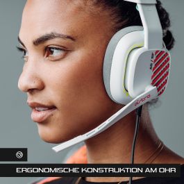 ASTRO Gaming Logitech A10 Gen 2 Auriculares con Micrófono, Diadema Cableada Jack 3.5mm para PS4/PS5/PC, Blanco