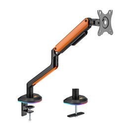 AISENS - SOPORTE DE MESA RGB GAMING CONTRAPESO GIRATORIO E INCLINABLE PARA MONITOR/TV 9KG (3 PIVOTES, 1 BRAZO) DE 17-32, NEGRO-NARANJA Precio: 33.59000051. SKU: B14B4YKYQJ