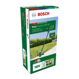 Bosch EasyGrassCut 18V-26 Cortabordes / Desbrozadora de Batería 18V, 26cm, Hilo de Nailon, Empuñadura en U