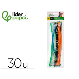 Liderpapel Limpiapipas de Chenilla 30 cm Colores Mate Surtidos Bolsa 30 Unidades Precio: 1.49999949. SKU: B16KVVWBMF