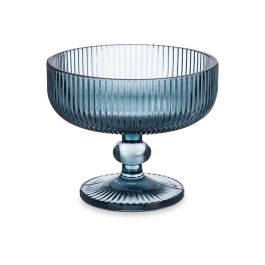 Copa Helado Azul Oscuro Rayas 310 ml Vivalto - Cristal, 12x10x12 cm (24 Unidades) Copa Helado Azul Oscuro Rayas 310 ml Vivalto - Cristal, 12x10x12 cm (24 Unidades)