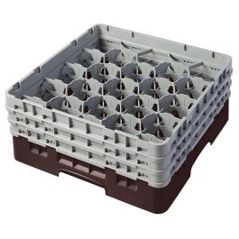 CAMBRO - 20S638-167 - Cesta de lavado 20 comp. 3 alturas - 9,84 cm Ø máx. - alt. máx. 17,6 cm - 50 x 50 x 22,5 cm - Castaño Precio: 77.50000027. SKU: B1A8J2AS2R