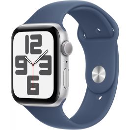 Apple Watch SE GPS 44mm con Caja de Aluminio Plateada y Correa Deportiva Denim M/L