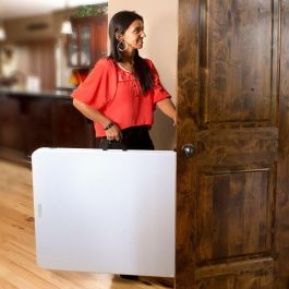 Lifetime Mesa rectangular plegable maletín 185x76x74 cm Plástico y Acero