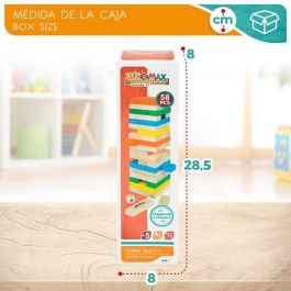 Torre blocs de madera 26 cm con 58 piezas (woomax) Torre blocs de madera 26 cm con 58 piezas (woomax)