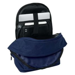 Safta Mochila Doble para Portátil 15,6" + USB Munich Básicos Marino 31x44x18 cm