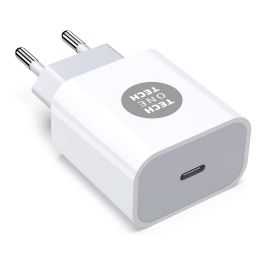 Cargador pd 20w + cable lightning-apple blanco tech one tech