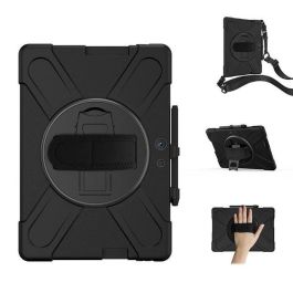 eSTUFF Funda Austin Defender para Microsoft Surface Pro X, Antigolpes con Correa y Soporte 360°, Color Negra