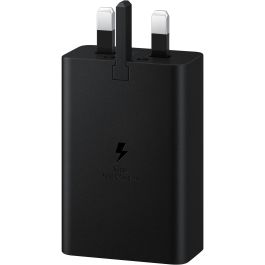 Samsung EP-T6530 Cargador de Pared Negro con 2 Puertos USB-C para Smartphone, Tableta, Portátil, Auriculares y Smartwatch