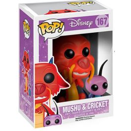 FUNKO Figura POP Disney Mulan Mushu & Cricket de Vinilo 9 cm