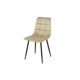 Silla Romimex Beige Terciopelo Metal 45 x 89 x 55 cm